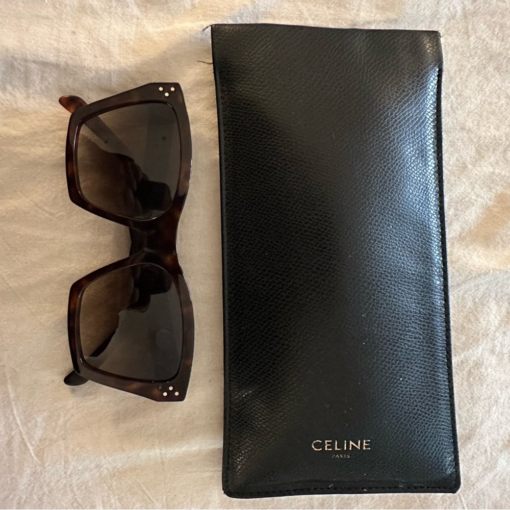 Celine square cat eye sunglasses tortoise
